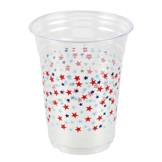 16oz. Red, White & Blue Stars Plastic Cups, 10ct. by Celebrate It™